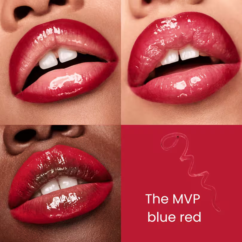 Fenty Beauty Trace'd Out Pencil Lip Liner The MVP blue red.