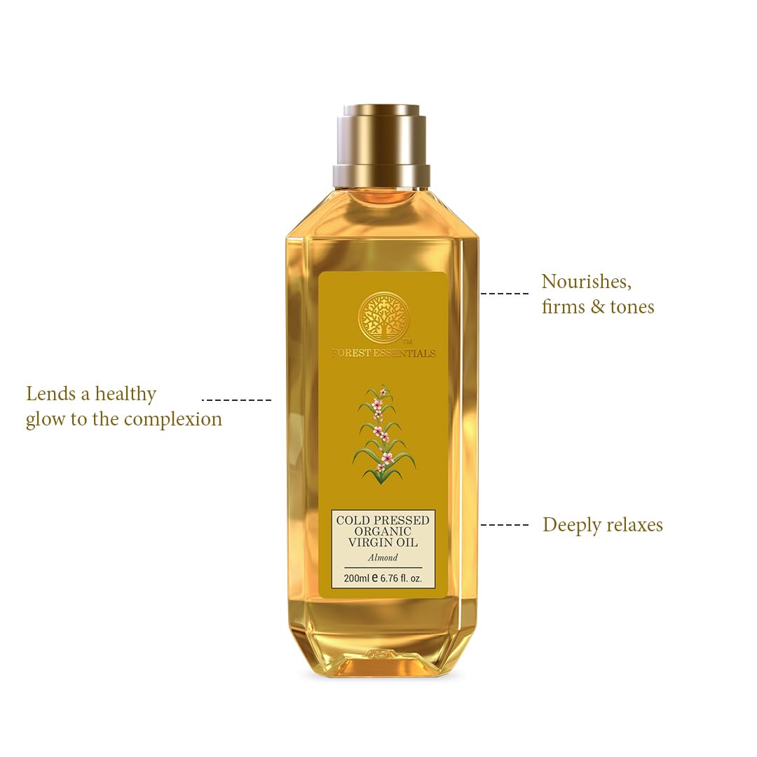 Huile d'Amande Vierge Bio Pressée à Froid Forest Essentials - 200ml