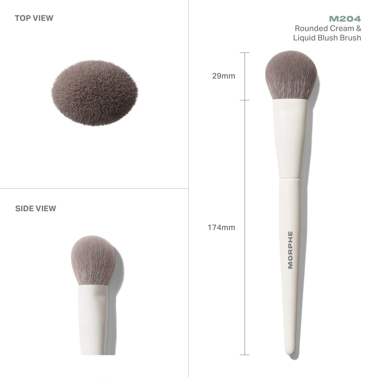 MORPHE M204 Pinceau Blush Crème et Liquide Arrondi