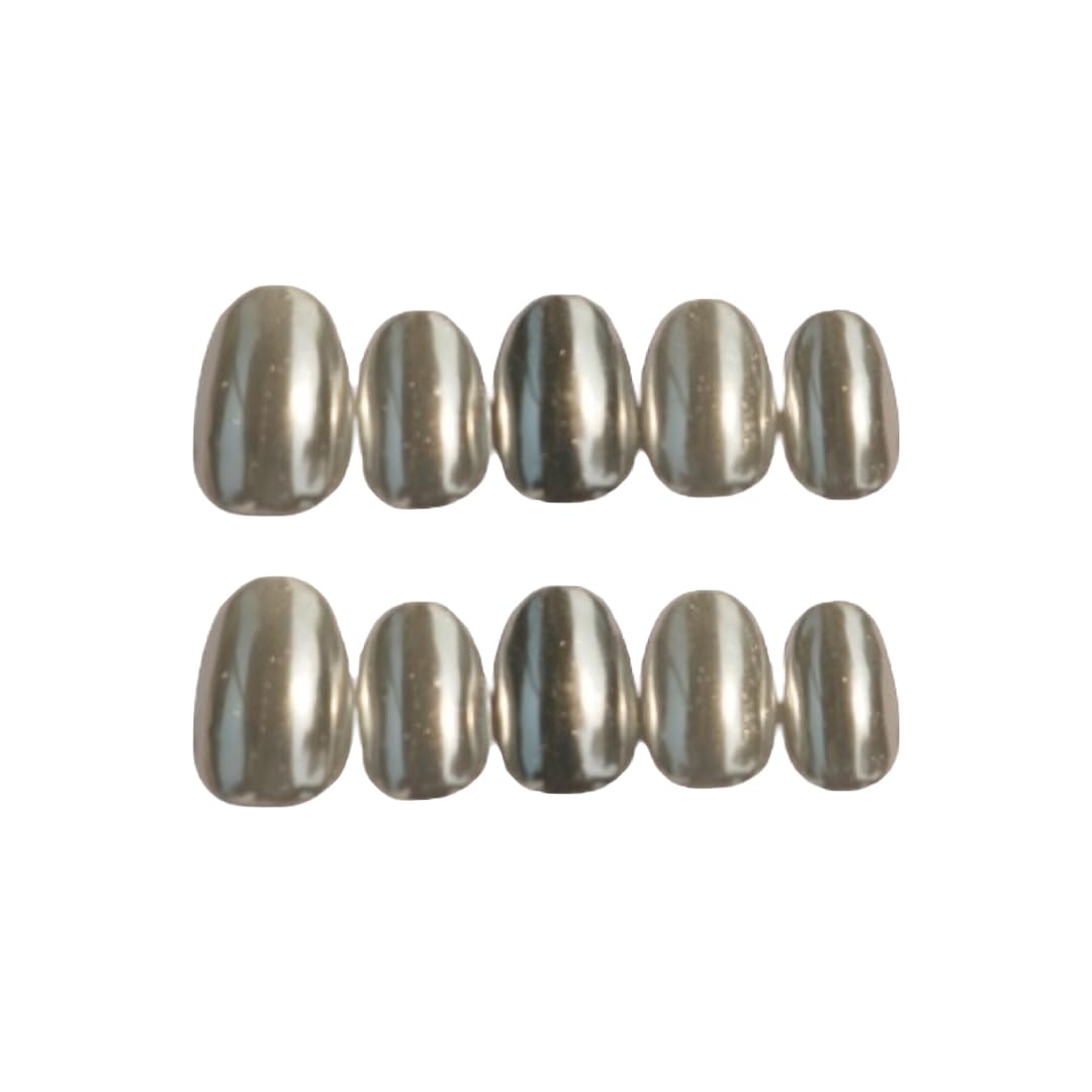 SOEZI Faux Ongles Réutilisables Chamakta-Aaina pour Femmes - 24 Pièces