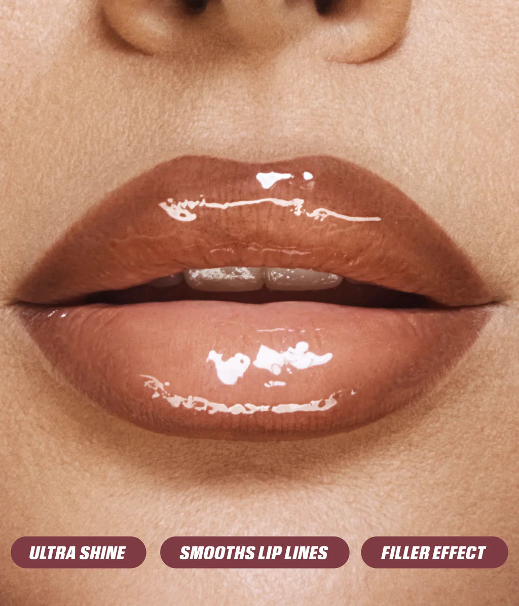 Trio de gloss Huda Beauty Glossiest – Coffret de mini gloss à lèvres de 1,9 ml