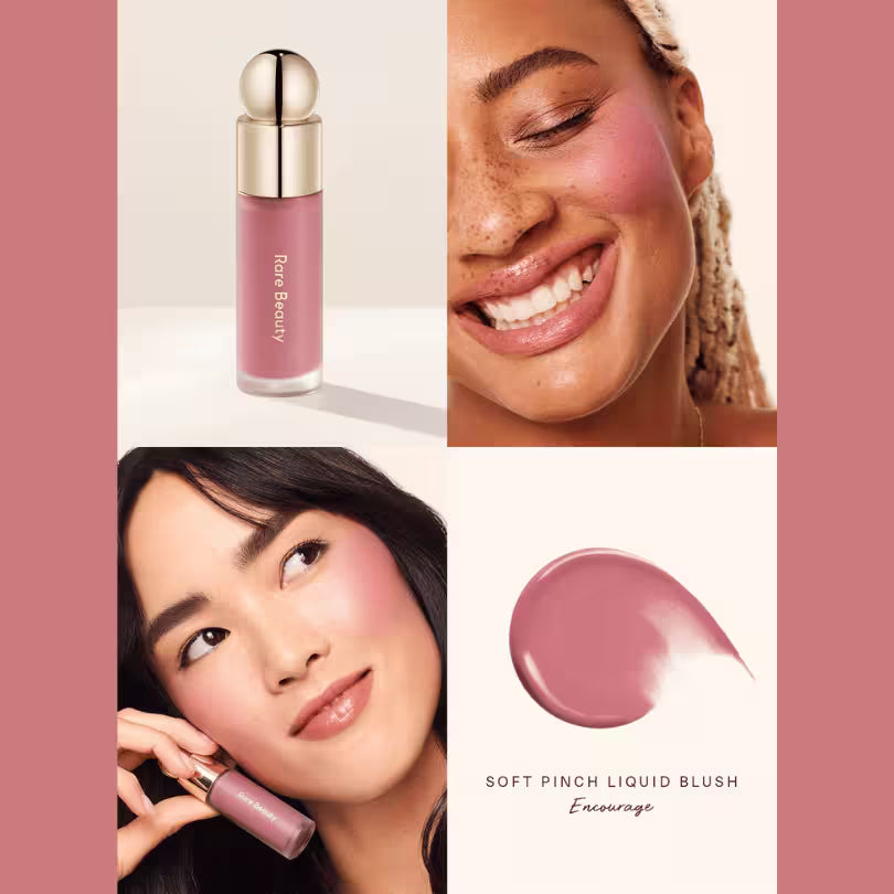 Rare Beauty Soft Pinch Liquid Blush Encourage Shade looks
