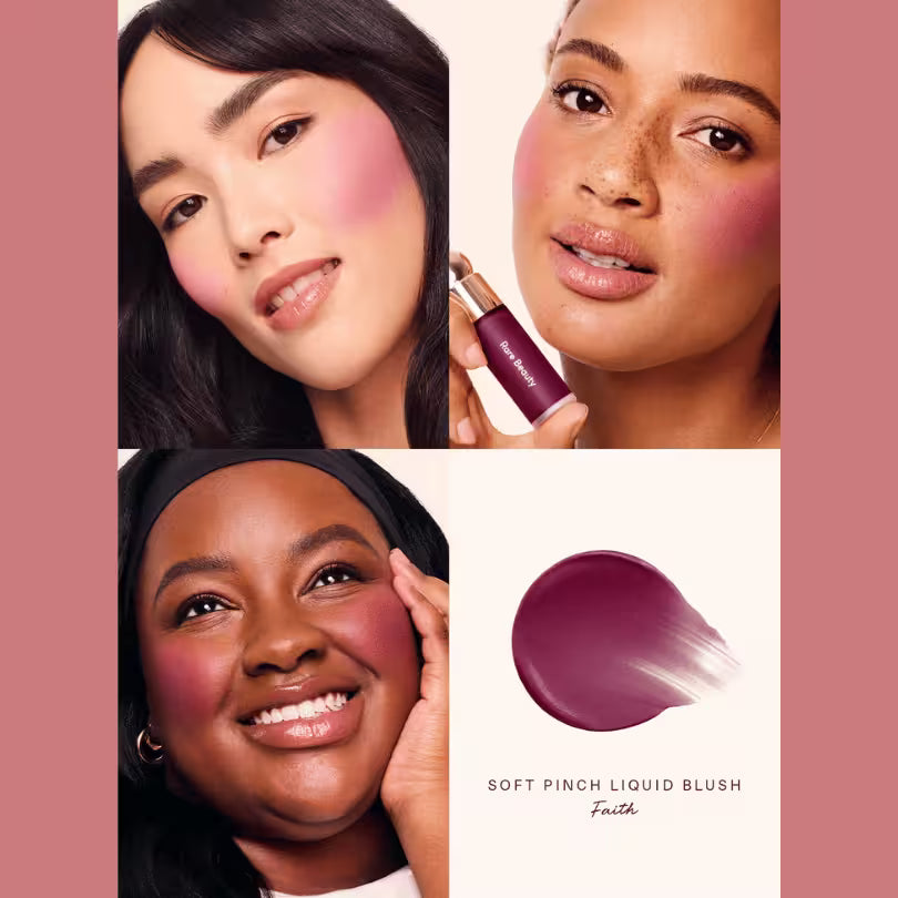 Rare Beauty Soft Pinch Liquid Blush Faith Shade looks