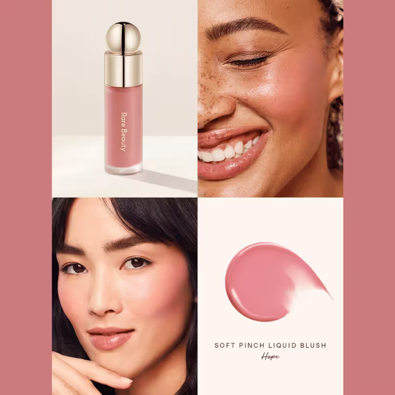 Rare Beauty Soft Pinch Liquid Blush Hope Shade looks