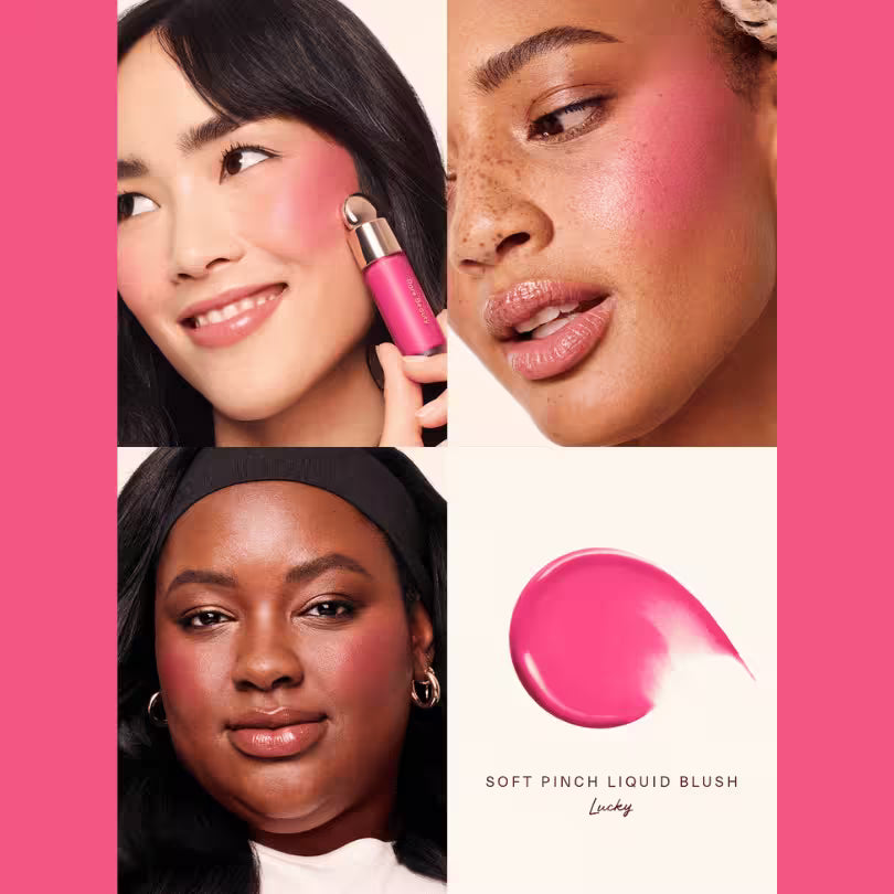 Rare Beauty Soft Pinch Liquid Blush Lucky Shade looks