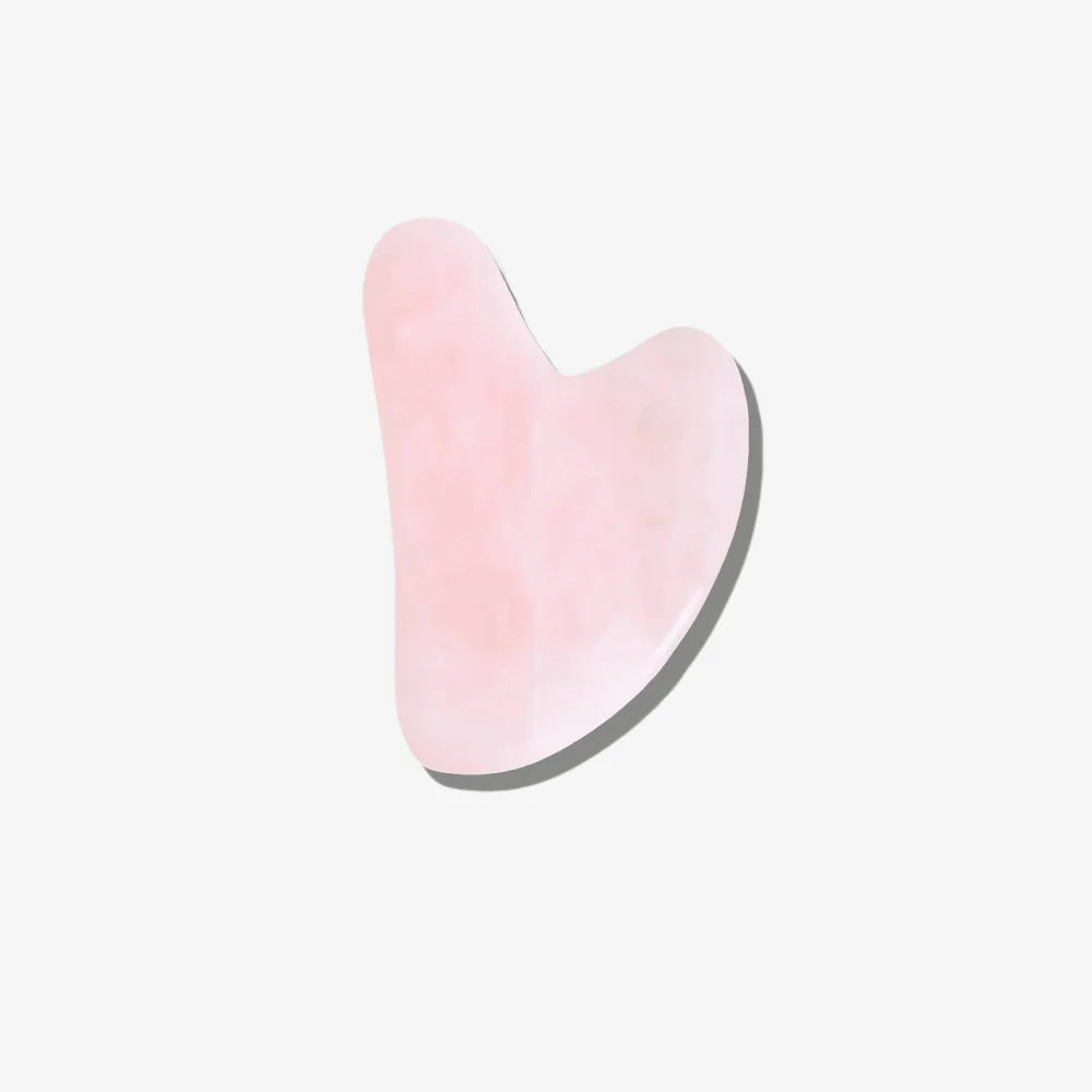 Gua sha en quartz rose