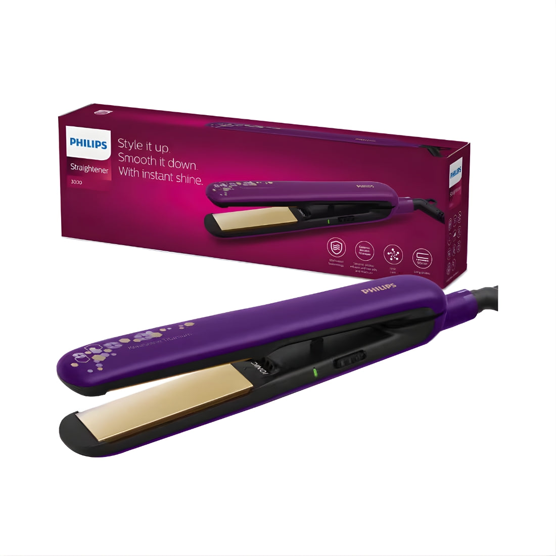 Philips Kerashine Hair Straightener - BHS336/00
