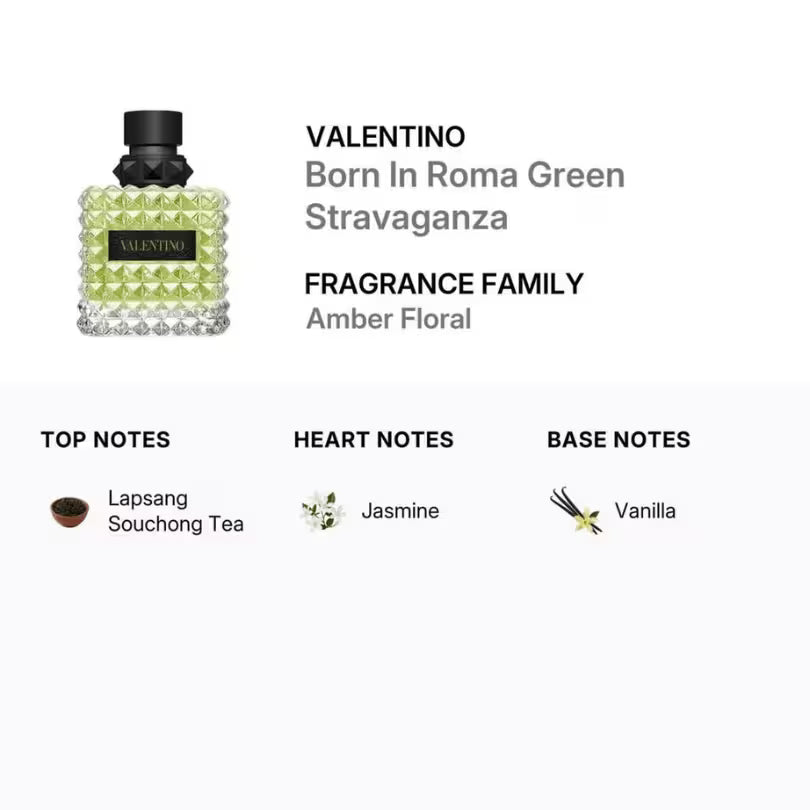 VALENTINO DONNA BORN IN ROMA GREEN STRAVAGANZA Notes