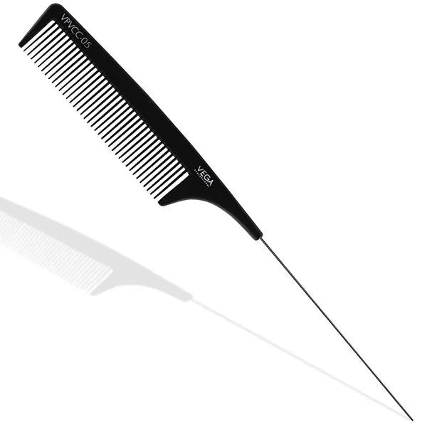 VEGA Professional Pin Tail Comb VPVCC 05 – Anti-Static Carbon Tail Comb