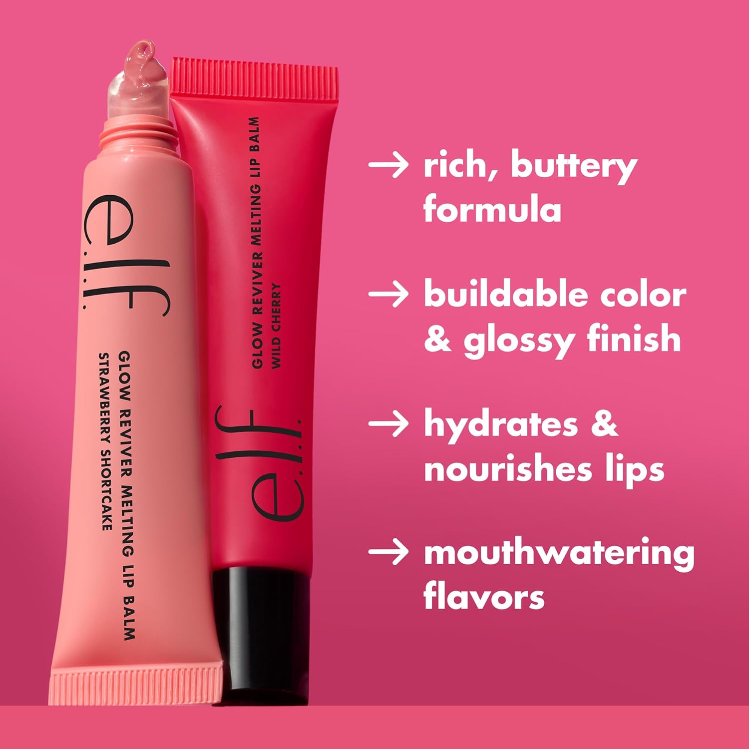 e.l.f. Cosmetics Baume à Lèvres Fondant Éclat - Fraise Melba
