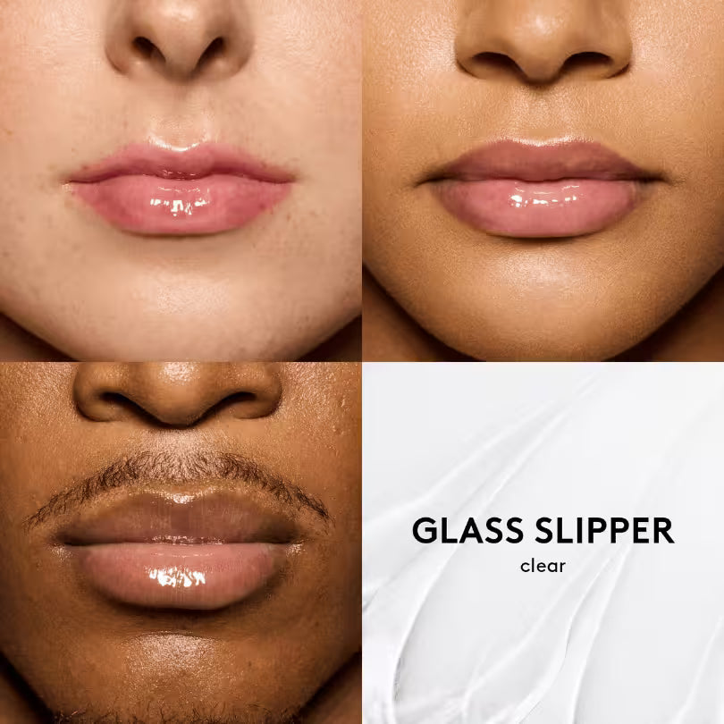 Fenty Beauty Gloss Bomb Universal Lip Luminizer lips results of Glass Slipper shade.