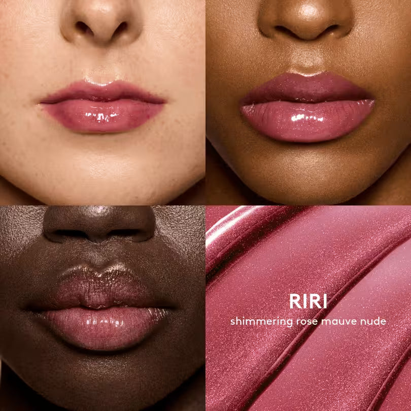 Fenty Beauty Gloss Bomb Universal Lip Luminizer lips results of RiRi shade.