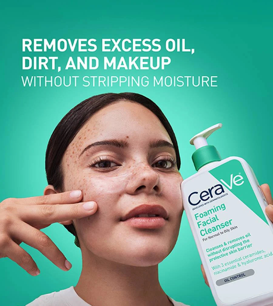 CeraVe Foaming Facial Cleanser – Daily Face Wash for Oily Skin (8 Fl Oz)