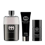 GUCCI GUILTY POUR HOMME Coffret cadeau – Eau de Toilette 90 ml + Déodorant en stick 75 ml + Gel douche 50 ml