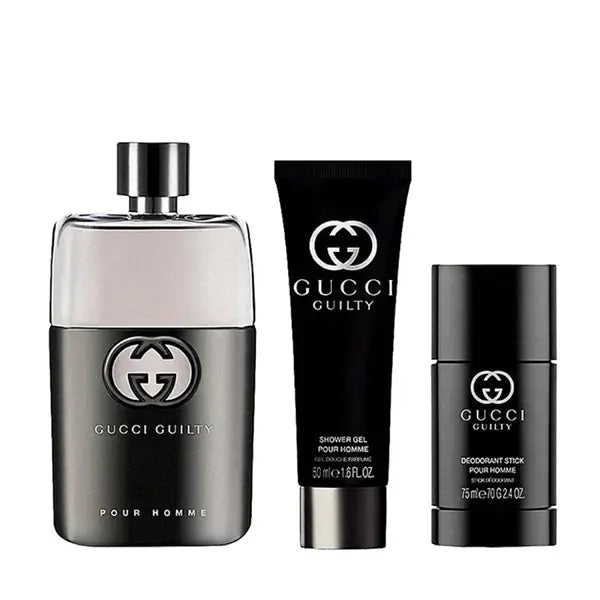 GUCCI GUILTY POUR HOMME Gift Set – Eau de Toilette 90ml + Deo Stick 75ml + Shower Gel 50ml