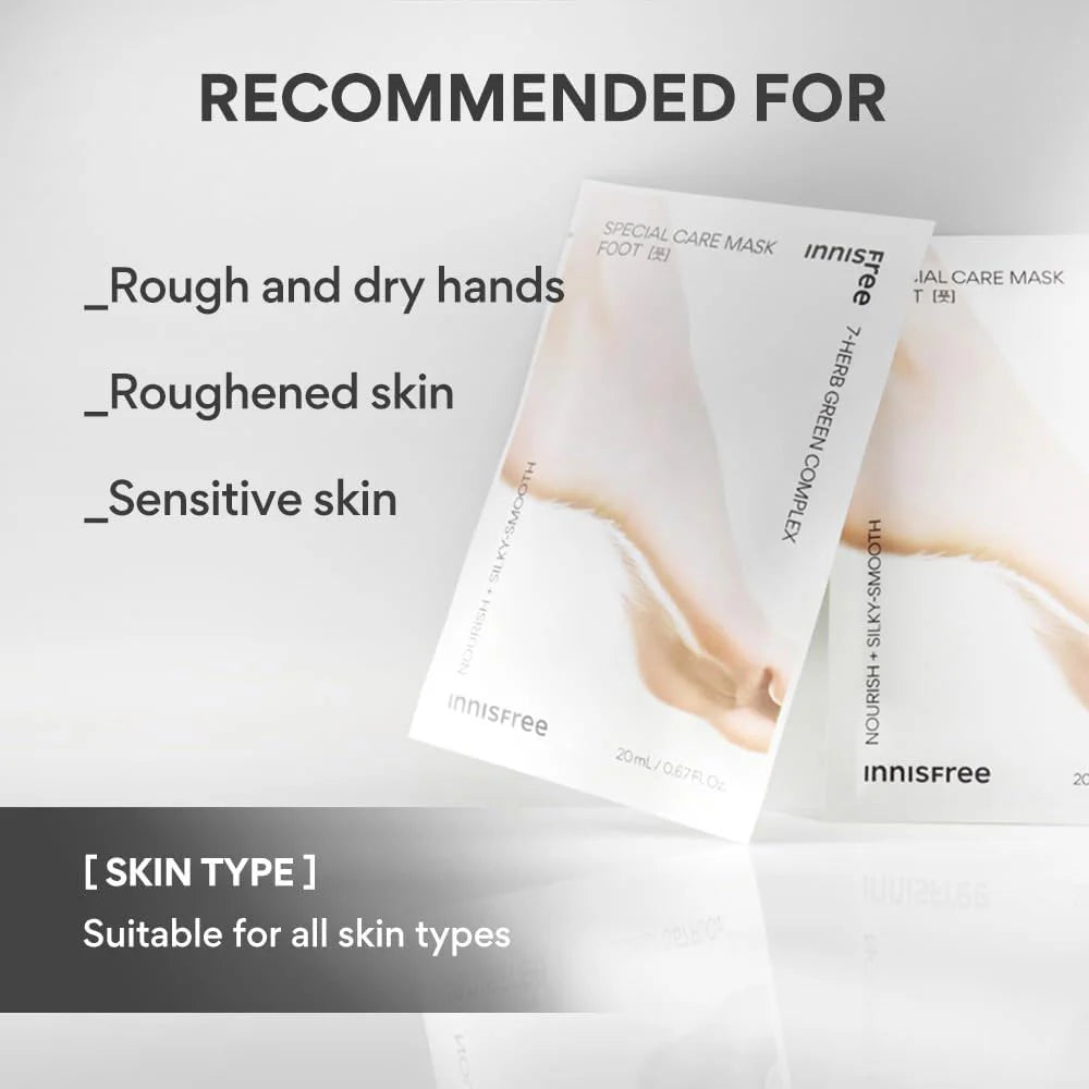 Innisfree Masque Mains Soin Spécial - Adoucit & Hydrate les Mains Sèches - 20ml