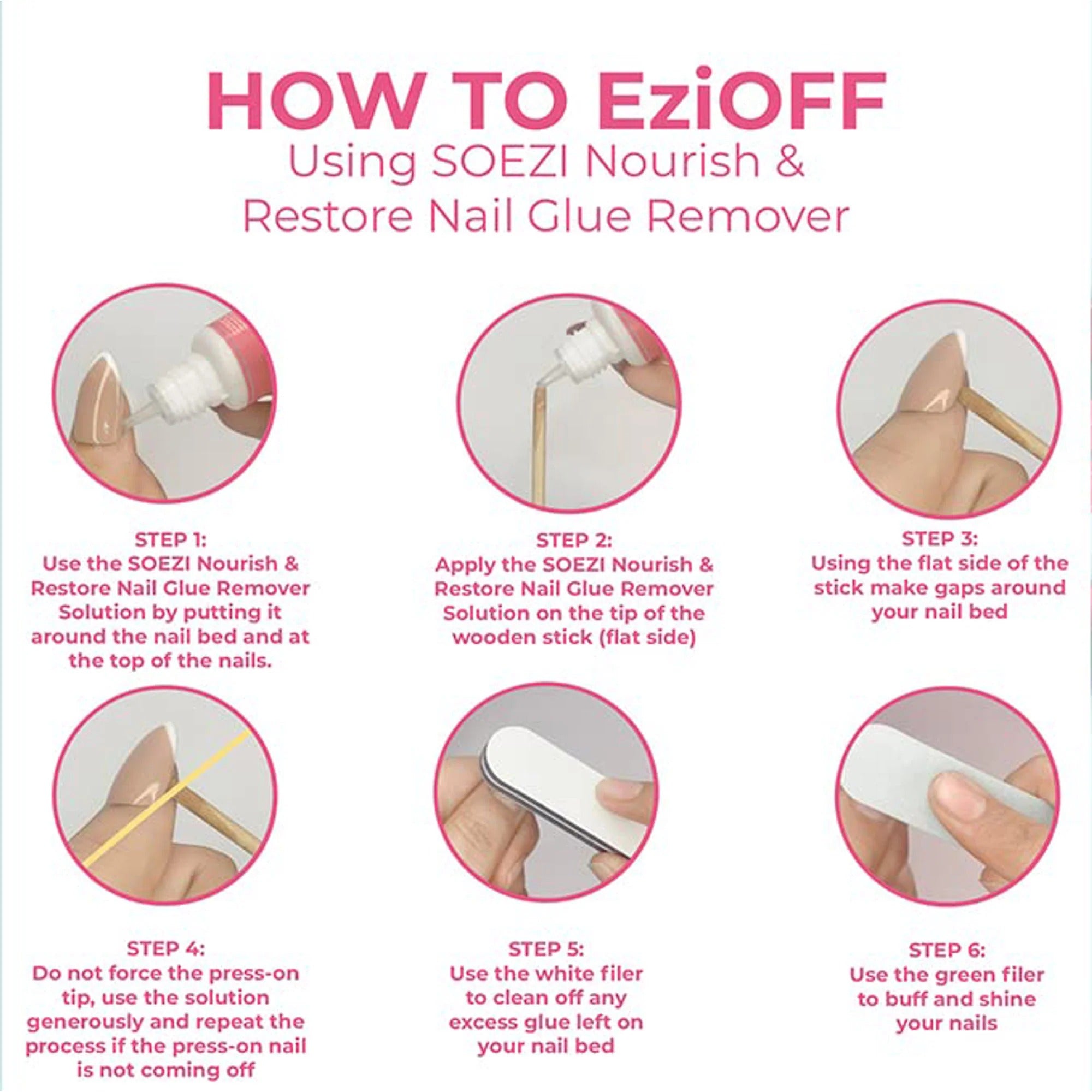 SOEZI Viva La Violet Faux Ongles Réutilisables à Coller – Kit Prêt à Porter