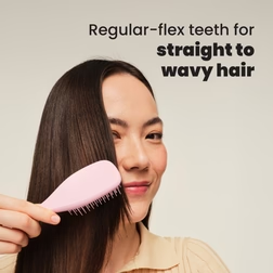 Tangle Teezer Wet Detangler Hairbrush for Detangling With Less Breakage - Millennial Pink
