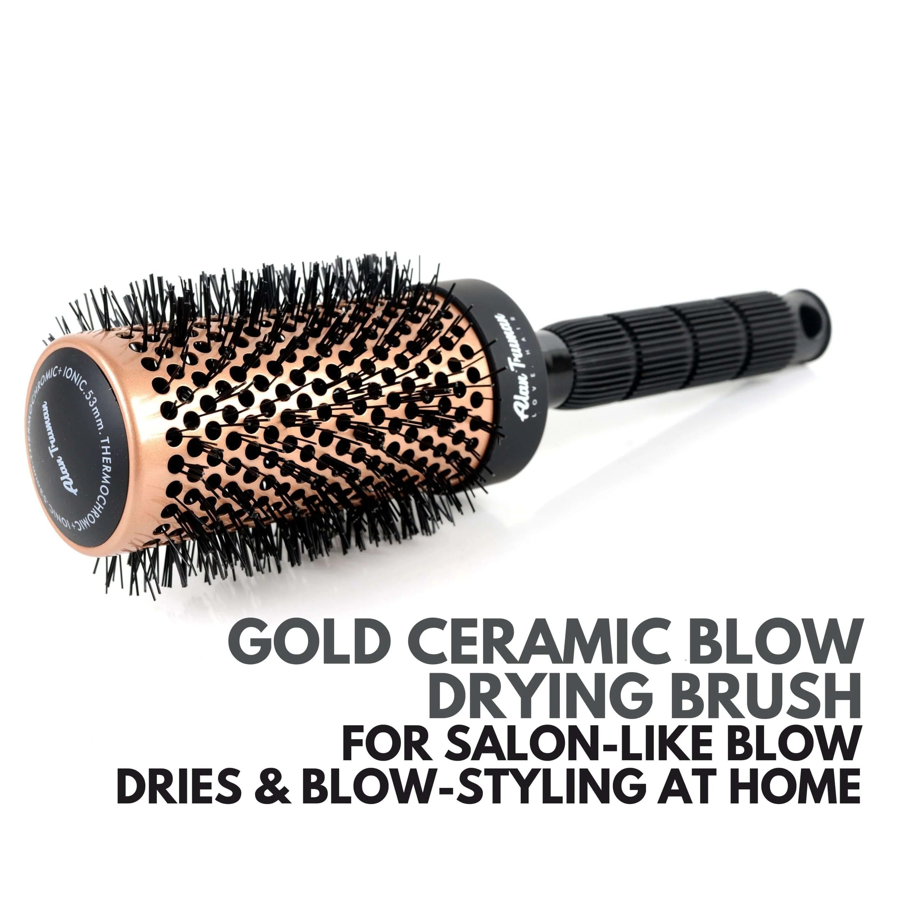 Alan Truman Gold Ceramic Blow Drying Brush (Medium)