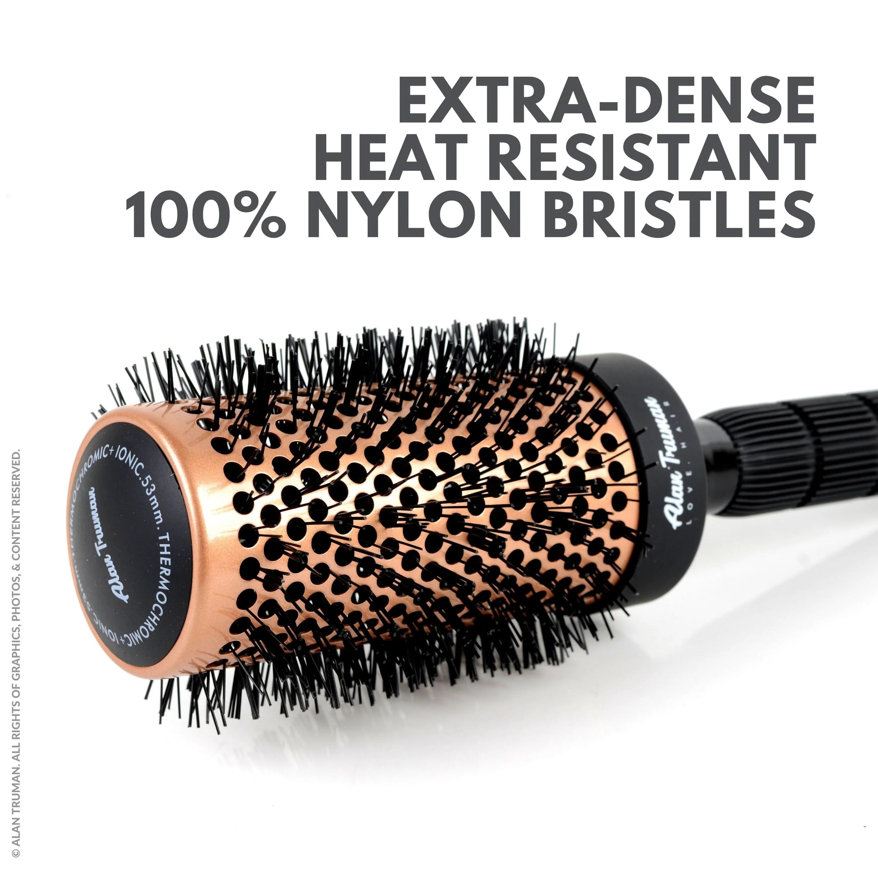 Brosse soufflante en céramique dorée Alan Truman (moyenne)
