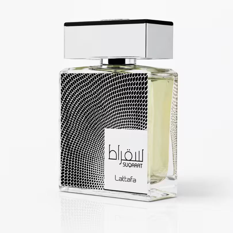 Lattafa Suqraat Eau de Parfum 100ml front view perfume bottle on white background