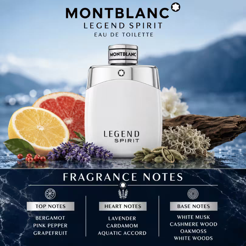Mont Blanc Montblanc Legend Spirit Eau de Toilette Fragrance Notes List