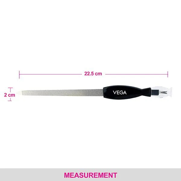 Lime à ongles VEGA avec coupe-cuticules NFT-06 – Outil 2-en-1 de soin des ongles