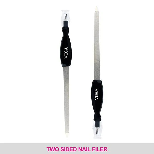 Lime à ongles VEGA avec coupe-cuticules NFT-06 – Outil 2-en-1 de soin des ongles