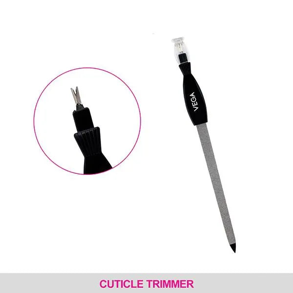 Lime à ongles VEGA avec coupe-cuticules NFT-06 – Outil 2-en-1 de soin des ongles