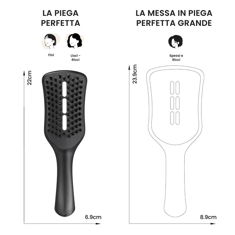 Tangle Teezer Easy Dry & Go Brosse à Cheveux Ventilée - Noir/Noir