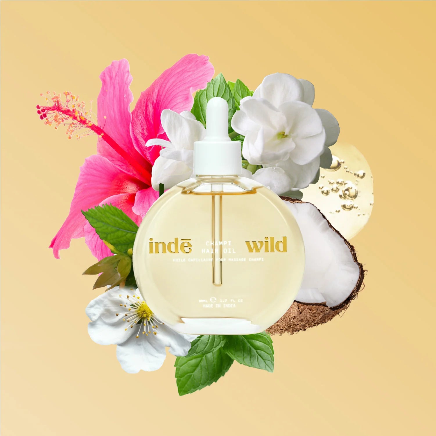 Huile capillaire Inde Wild Champi avec Bhringraj, Brahmi et Amla - 130ml