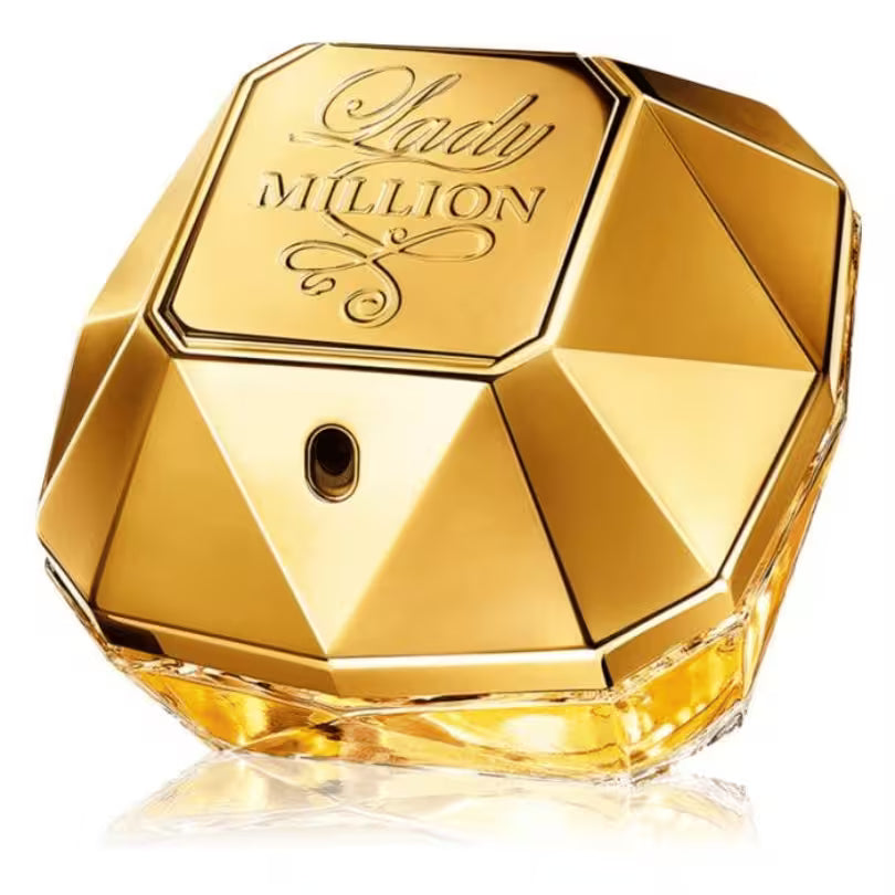 Paco Rabanne Lady Million 80ml gold perfume bottle