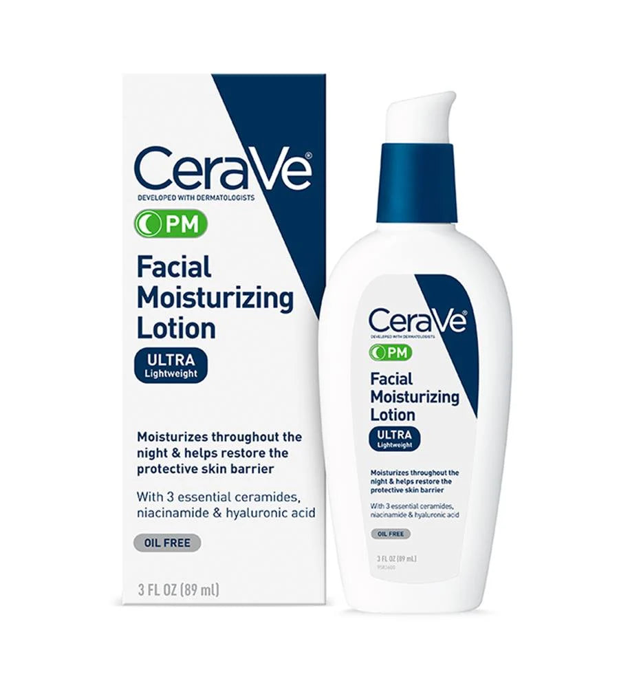 CeraVe PM Facial Moisturizing Lotion – Ultra-Lightweight Night Cream
