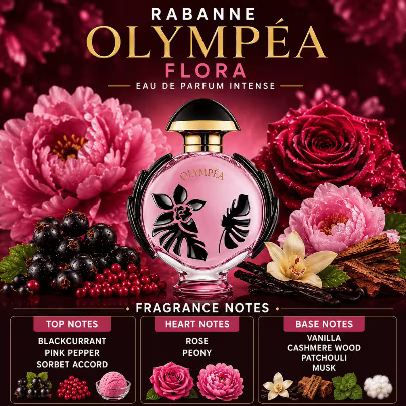 Rabanne Olympea Flora Eau de Parfum Intense Key Fragrance Notes
