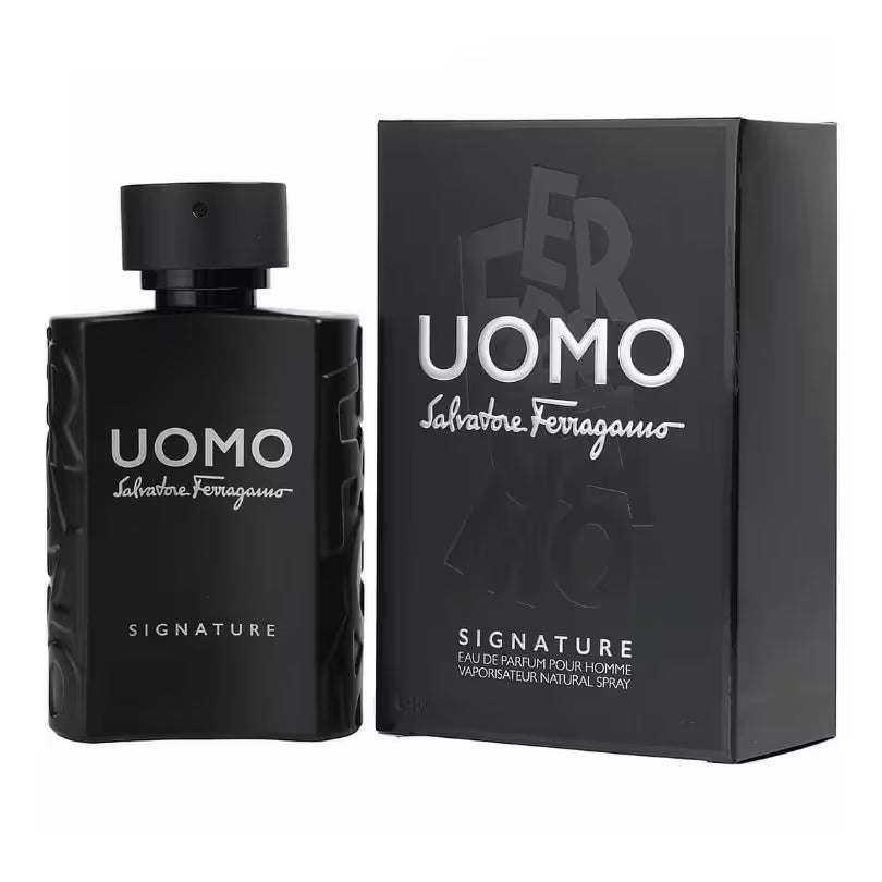 Salvatore Ferragamo Uomo Signature EDP 100ml Bottle and Box packing